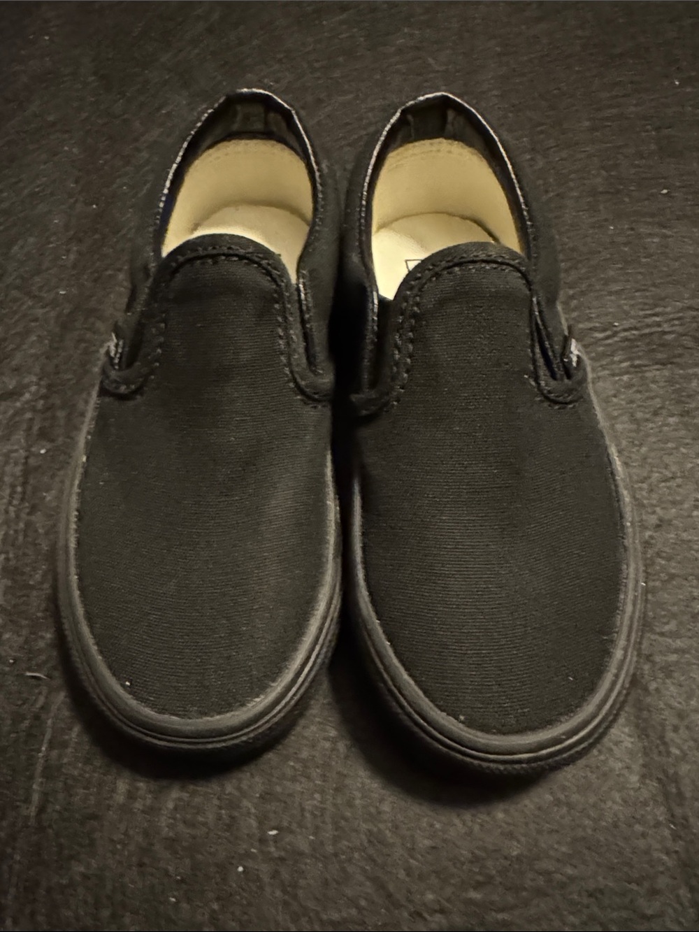 Vans Kids Black Slip-On Sneakers